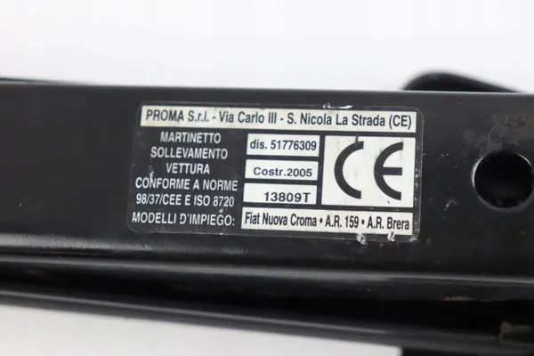 Macaco de carro OEM 51776309 para Fiat Croma e Alfa Romeo 159 image 5
