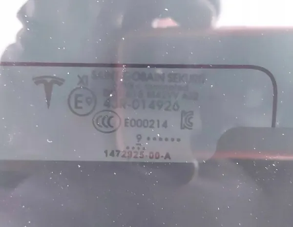 Tesla 3 bakre glastakspanel OEM 1472925-00-A image 8