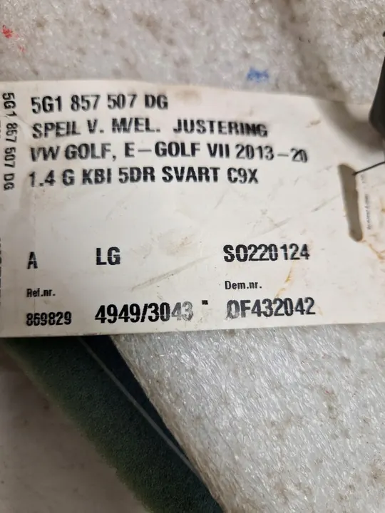 Vasen Peili 9+2 PIN 11 PIN VW Golf VII image 5