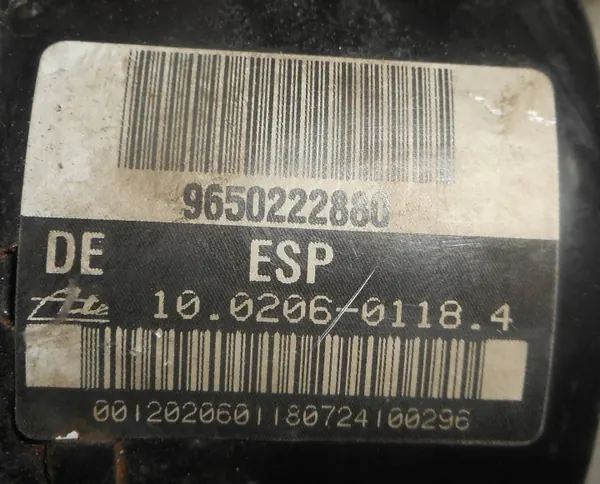 Bomba ABS Peugeot 206 OEM 9650222880 Usada image 3