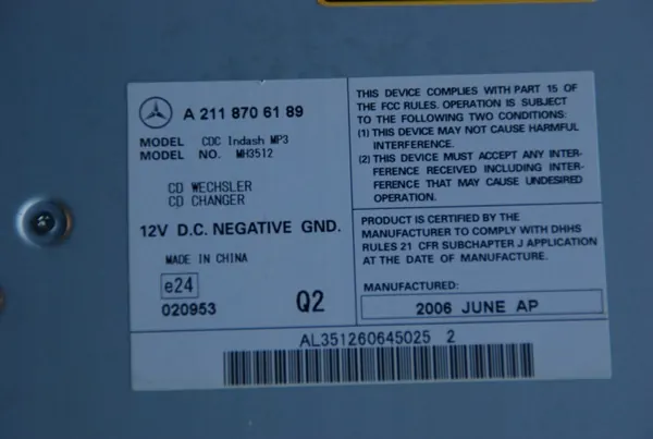 OEM A2118706189 Lecteur CD Mercedes W164 image 4