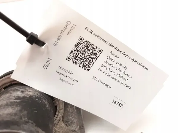 Válvula EGR Nissan Qashqai I J10 1.5 DCI 07-13 OEM 8200282949 image 4