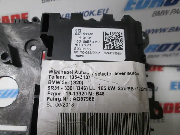 BMW G20 G21 Versnellingspook 9471563 image 3