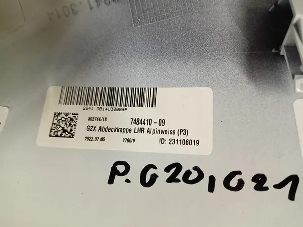OEM 7484410 Oikea peilin kansi BMW 3-sarja G20/G21 image 3