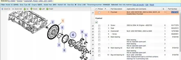 Kytkin SAAB 9-3 (YS3F) 2.0L 2006 55576199 image 6