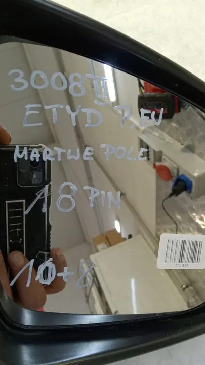 Oikea Peili PEUGEOT 3008 5008 II 18 Pin OEM 1635224380 image 5