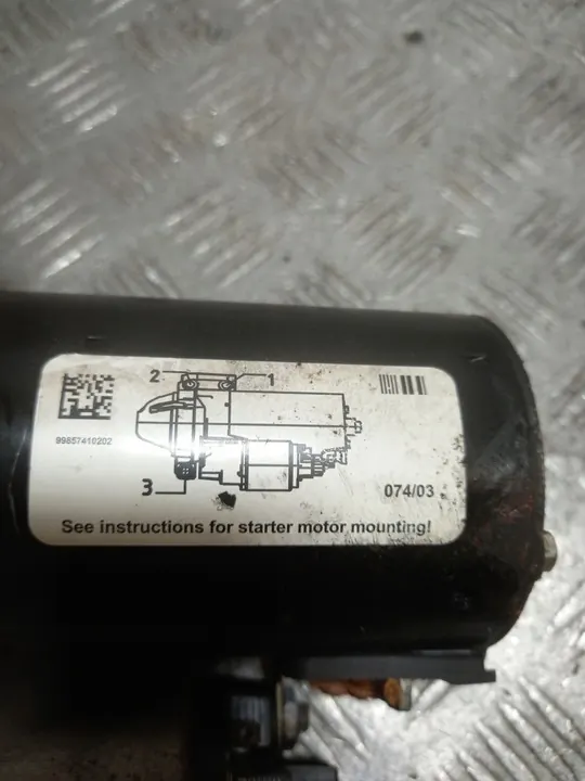 Arrancador BMW 6 3.0 640D XDRIVE OEM 0001148509 image 2