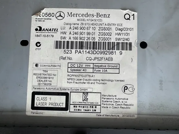 Radio Navigation OEM CLA W117 NDnd pour Mercedes Classe A image 7