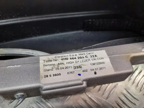 Apoio de Braço Audi A8L D4 13- OEM 4H0864206C image 6