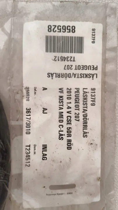 Cerradura de Puerta Delantera Izquierda Peugeot 207 OEM 9137F9 image 3