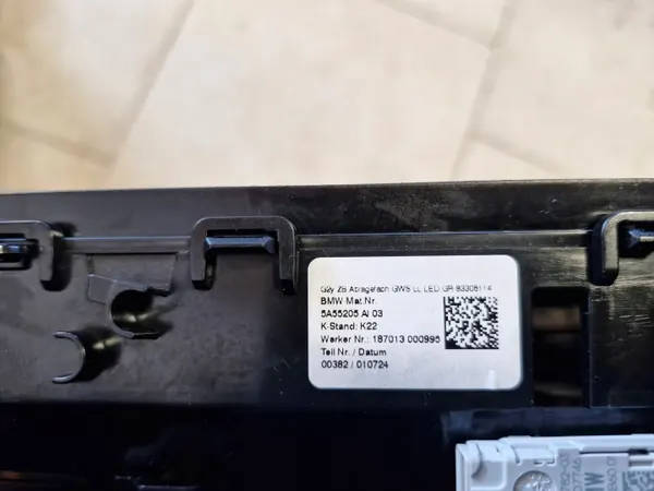 Garniture de tunnel BMW OEM 5A55205 pour i4 G26 G20 image 4