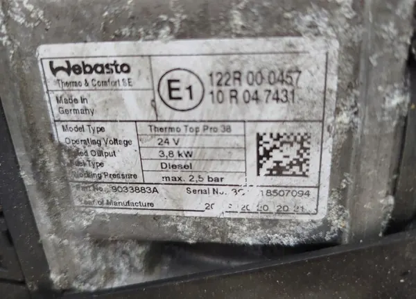 Webasto DAF XF 106 Lift OEM 2020447 - Käytetty image 6
