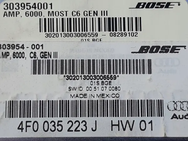 Audi A6 C6 Lift Verstärker OEM 4F0035223J 3G image 10
