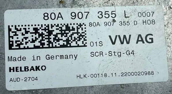 Audi AdBlue-besturingsmodule OEM 80A907355L - Gebruikt image 3