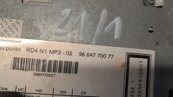 Radio d'origine OEM 9664770077 CD MP3 Citroen C4 image 3