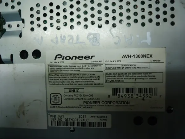 Autoradio Pioneer AVH-1300NEX Tactile avec Bluetooth image 3