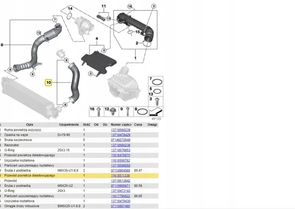 BMW X2 F39 Luft Intercooler Rör OEM 8511338 image 8