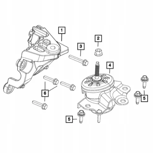 Moottorin kiinnike vasen OEM 68271533AC Jeep Wrangler JL image 5