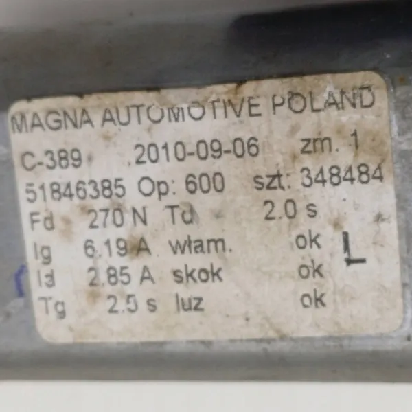 Elevador de vidro dianteiro esquerdo Fiat Panda II 2 pinos 51846385 image 3