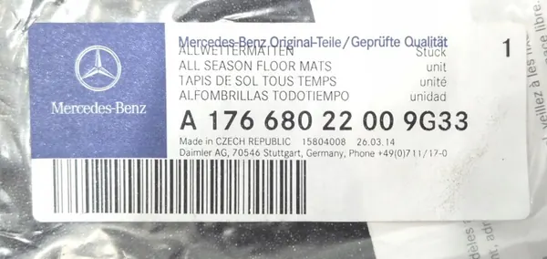 Tapis velours Mercedes OEM A1766802200 A1766802800 image 10