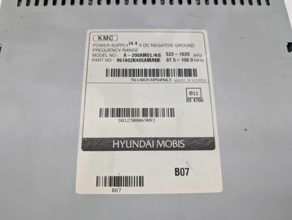 Radio CD KIA SOUL I 09-13 OEM 961402K405 image 3