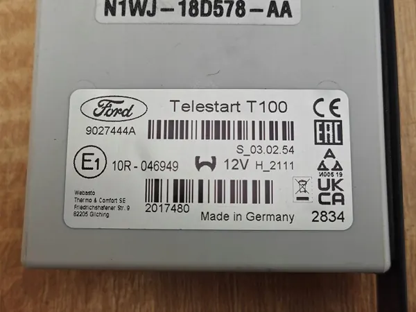 Módulo Telestart Webasto OEM N1WJ18D578AA 15km image 4