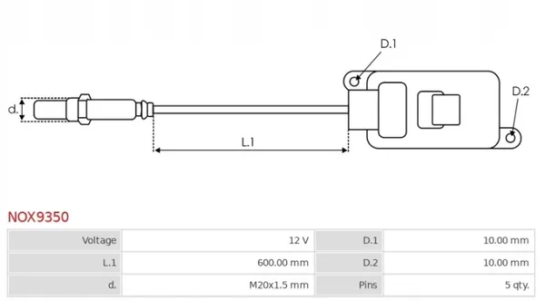 Sensor NOx NOX9350, Inyección de Urea Diesel image 8