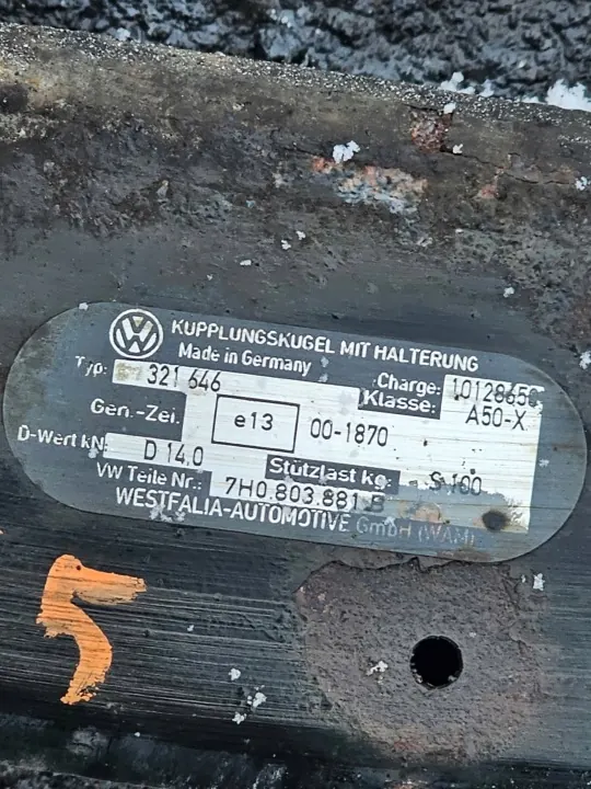 Trekhaak OEM 7H0803881 voor VW Transporter T5 image 3