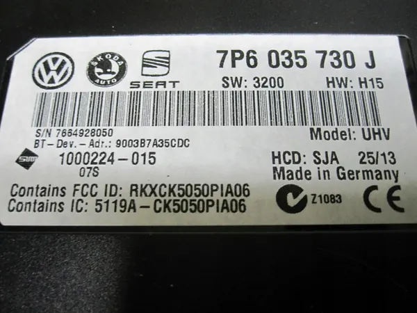 Módulo Bluetooth Volkswagen Passat B7 7P6035730J image 5