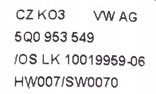 Lenkerschalter VW TIGUAN GOLF TOURAN 5Q0953507BM image 5