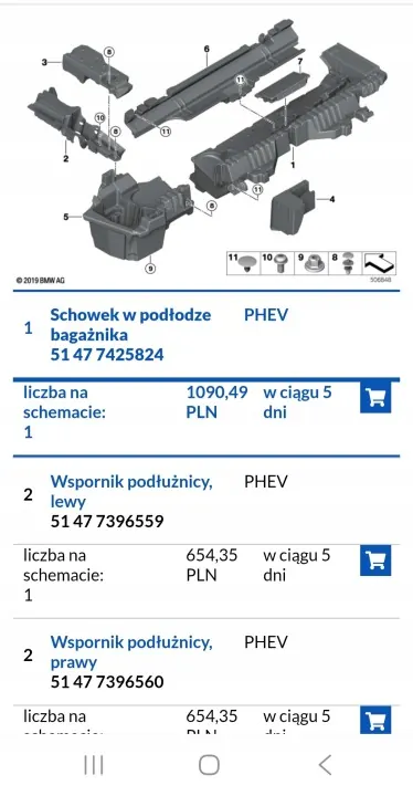 BMW X3 G01 tavaratilan hylly OEM 7396559 7396560 image 6