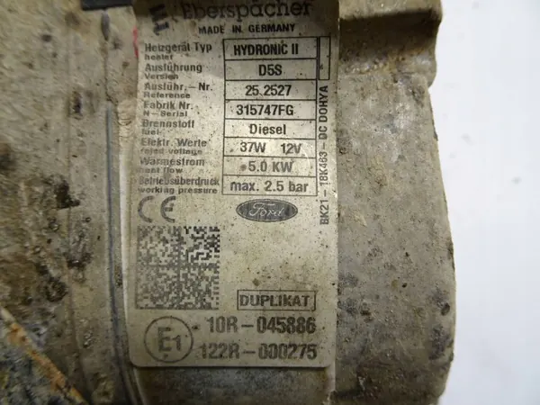Webasto parkeringsvärmare OEM 10R045886 Ford Transit image 7