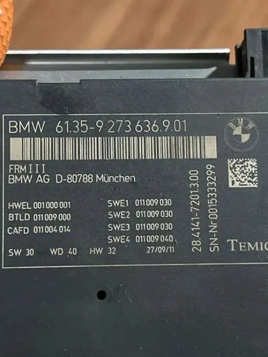 BMW X3 F25 2011 Lichtregelmodule OEM 9273636 image 4