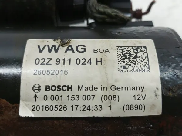 Démarreur 1.6 TDI Skoda Rapid I (2012-2019) OEM 02Z911024H image 2