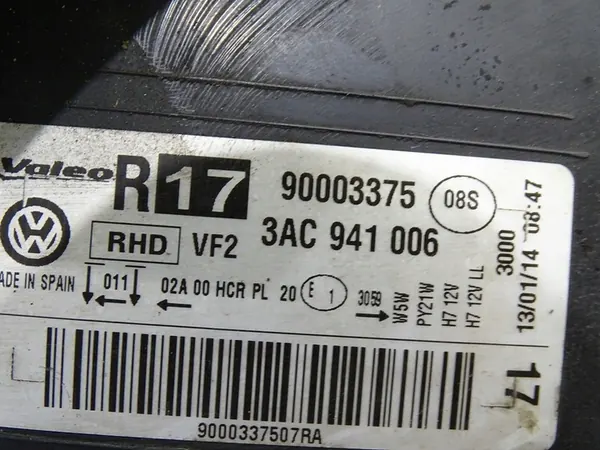 Oikea Etuvalaisin VW Passat B7 OEM 3AC941006 image 6