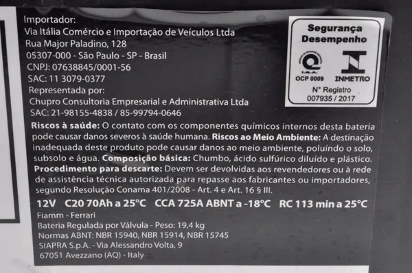 Batterie Ferrari Portofino OEM 312188 70Ah AGM image 7