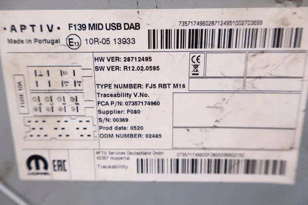 Rádio Fiat Panda III OEM '07357174960 - Usado image 7