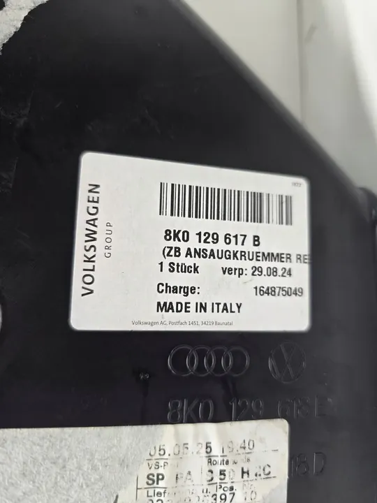 AUDI A4 B8 Luchtinlaatstuurwiel 8K0129617B image 3