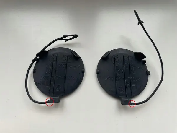 BMW X5 E70 Tappi Gancio Anteriore OEM 51117159589 51117159590 image 6