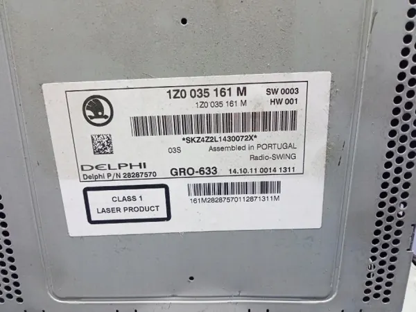 Radio Skoda Swing OEM 1Z0035161M para Octavia II image 8