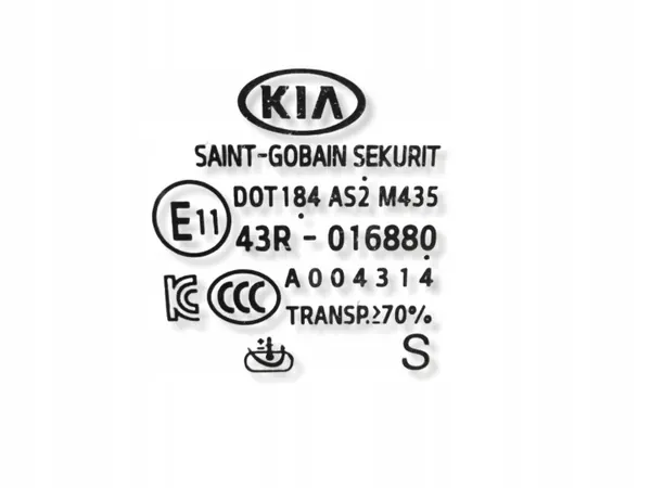 Hintere rechte Türscheibe OEM 8343C1000 Kia Stinger image 7
