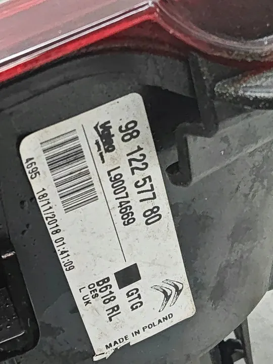 LÁMPARA TRASERA IZQUIERDA CITROEN C3 III 9812257780 image 7