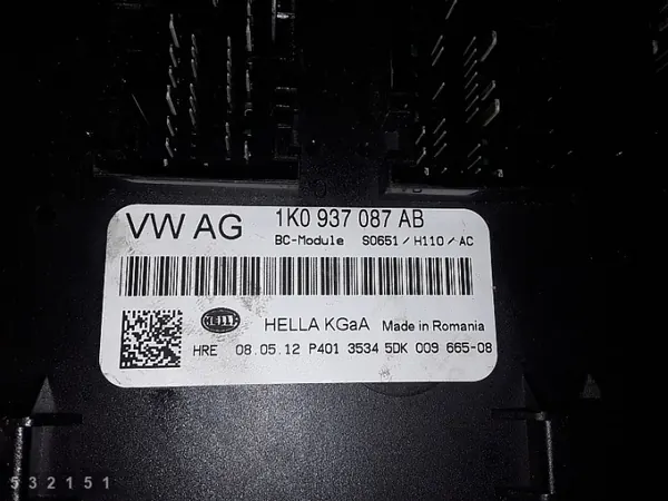 2012 Skoda Superb B6 ECU 1K0937087AB image 4