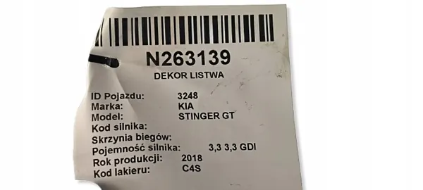 Kia Stinger takapyöränkaaripeite OEM DDB5614 oikea image 2
