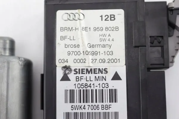 OEM 8E1959802B Oikea etuikkunan moottori Audi A4 image 6