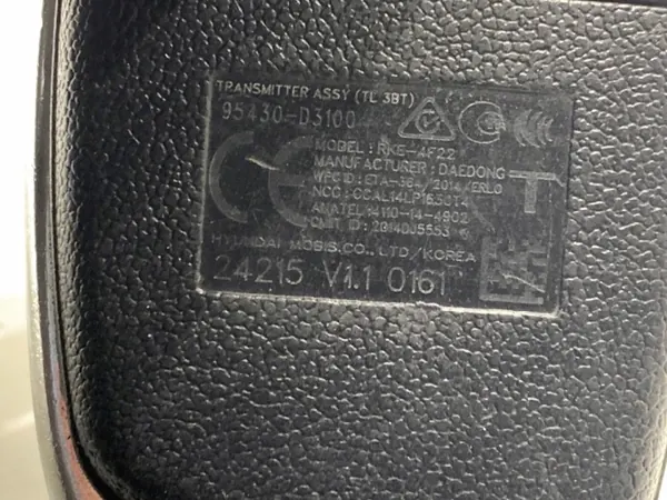 Clé Hyundai Tucson OEM 95430-D3100 Télécommande Immobilisateur image 6