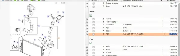 Tubo Intercooler SAAB 9-5 (YS3G) 2.0L 2011 13242121 image 6