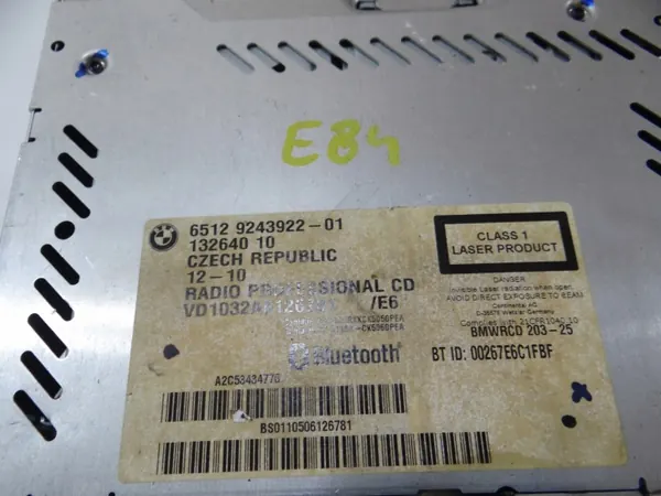 Radio BMW OE OEM 9243922 para X1 E84 - Usado image 6