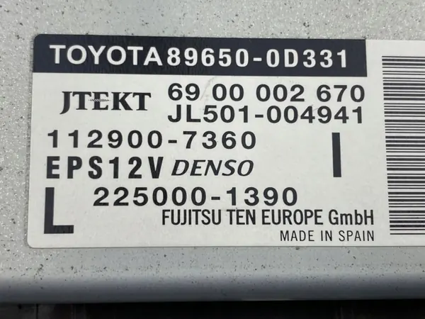 Toyota styrmodul OEM 89650-0D331 - Begagnad image 8