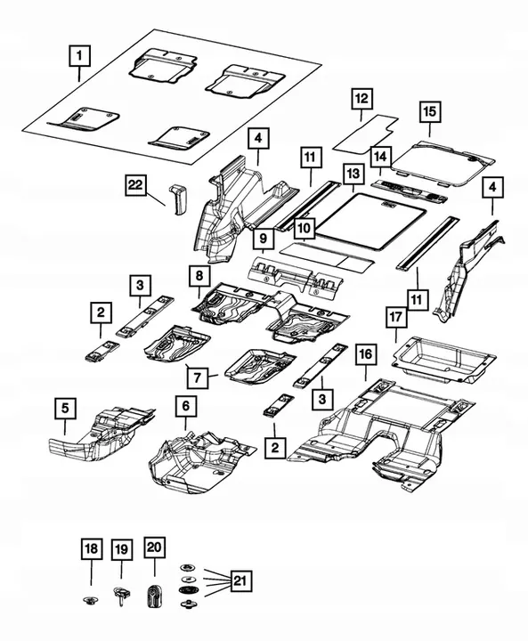 Plancher de coffre en plastique Jeep Wrangler JL 2018- image 2